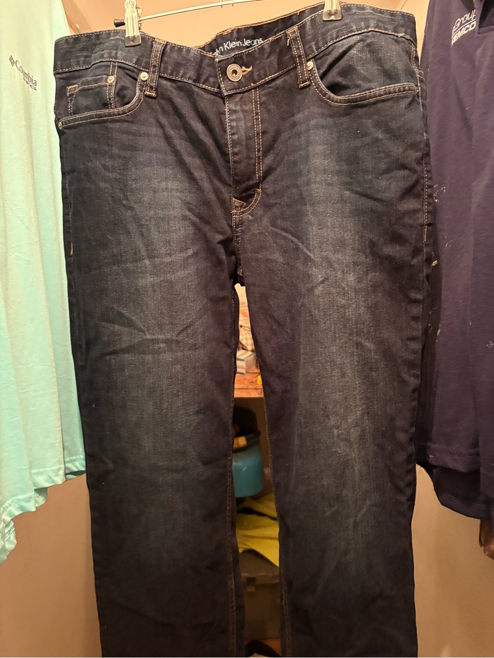 Calvin Klein Jeans Straight Leg Dark Blue Denim